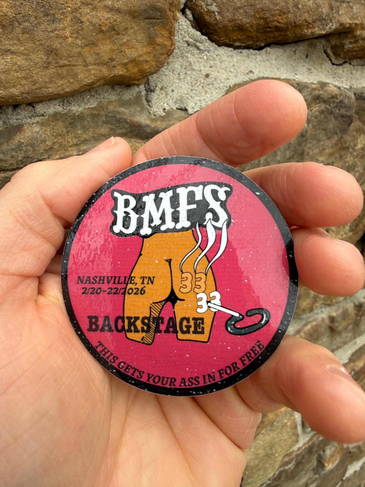 Billy Strings Nashville ‘26 Backstage Pass Sticker