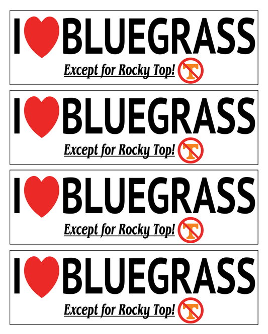 I <3 Bluegrass Sticker